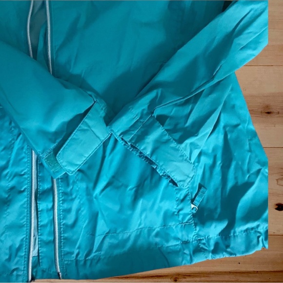 Columbia Packable Roll Up Hood Turquoise Jacket L - Picture 11 of 17